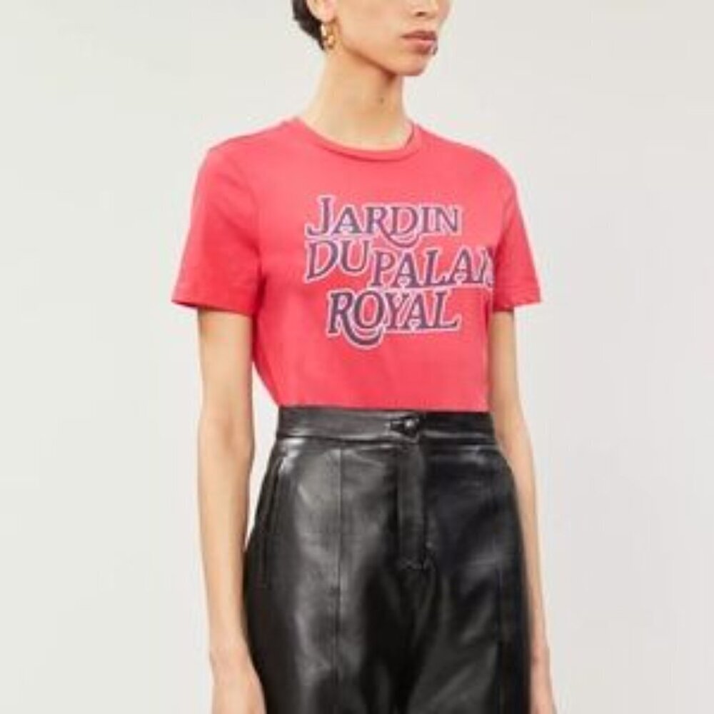 Maje Terence Jardin Du Palais Royal Graphic Cotton Tee Size L